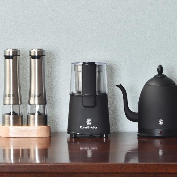 電動ミル おしゃれ コーヒーミル 挽きたて コーヒー豆 簡単操作 キッチン家電 プレゼント Russell Hobbs ラッセルホブス コーヒーグラインダー マットブラック｜monogallery｜03