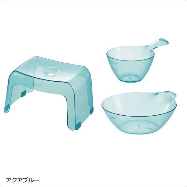 Rady アイリスフラワー バスチェアバスボウル ブルー リッチェル（Richell） バスチェアセット クリア おしゃれ バス