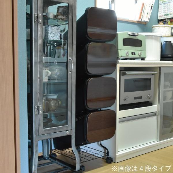 スムース スタンドダストボックス 4P ゴミ箱 スリム 4段 縦型 分別 大容量 おしゃれ キッチンに 幅35cm ふた付き｜monogallery｜13