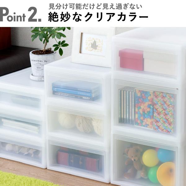 収納ボックス 衣装ケース 収納ケース おしゃれ コンテナボックス チェスト 押入れ収納 クローゼット収納 RISU リス スタックシステムケース ワイド L 4個セット_4