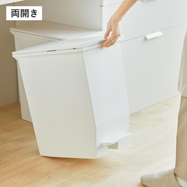 ゴミ箱 キッチン用 おしゃれ 35リットル 分別 ダストボックス 大容量 スリム 縦型 フタ付き 生ゴミ 両開き SOLOW ソロウ ペダルオープンツイン 35L 2個セット_14