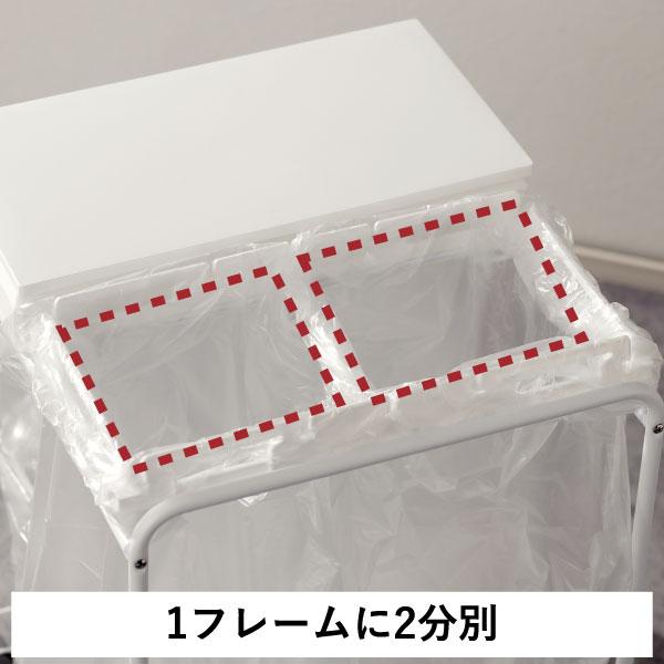 ごみ箱 分別 45L 45リットル キッチン スリム 縦型 ふた付き ダストボックス ペットボトル プラ 缶 袋いっぱい RISU 2分別フレームダストワゴン フタ付き