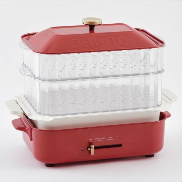 BRUNOホットプレート&蒸し器（エコメルカリ可能） BRUNOホットプレート