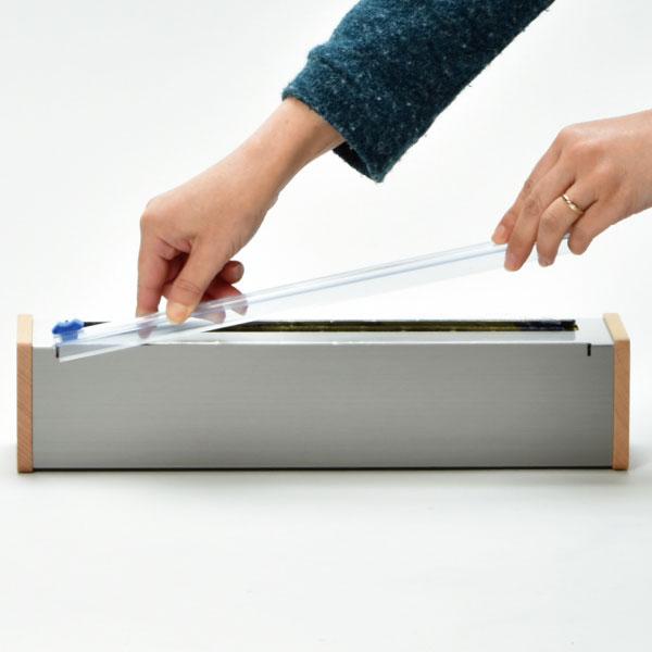 ラップホルダー コストコ ラップ 750 KIRKLAND カークランド おしゃれ 日本製 キッチン雑貨 北欧 ideaco METAL FACTORY イデアコ wrap case 750f ラップケースの画像