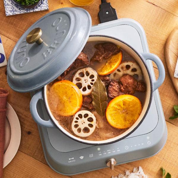 BRUNO（ブルーノ） ホーロー鍋 ih対応 おしゃれ 直火 3〜4人用 両手鍋