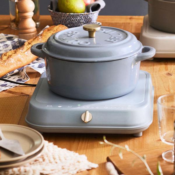 BRUNO ホーロー鍋 ih対応 おしゃれ 直火 3〜4人用 両手鍋 北欧