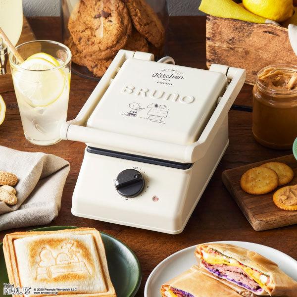 SNOOPY - ホットサンドメーカー 耳まで ブルーノ スヌーピー SNOOPY BRUNO ホットサンドメーカー 耳まで スヌーピー SNOOPY 6枚切り