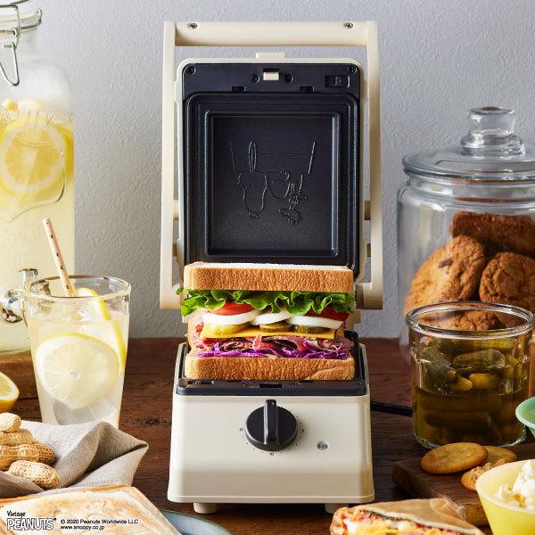 SNOOPY - ホットサンドメーカー 耳まで ブルーノ スヌーピー SNOOPY BRUNO ホットサンドメーカー 耳まで スヌーピー SNOOPY 6枚切り