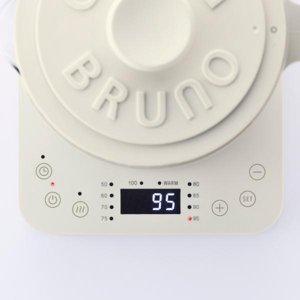 BRUNO crassy+ 電気ケトル おしゃれ 1L 温度設定 保温 予約機能 空焚き