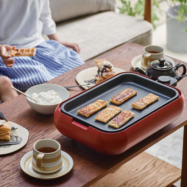 レコルトホットプレート蒸し器付き(A recolte（レコルト） ホットプレート 焼肉 鍋 たこ焼き 蒸し器