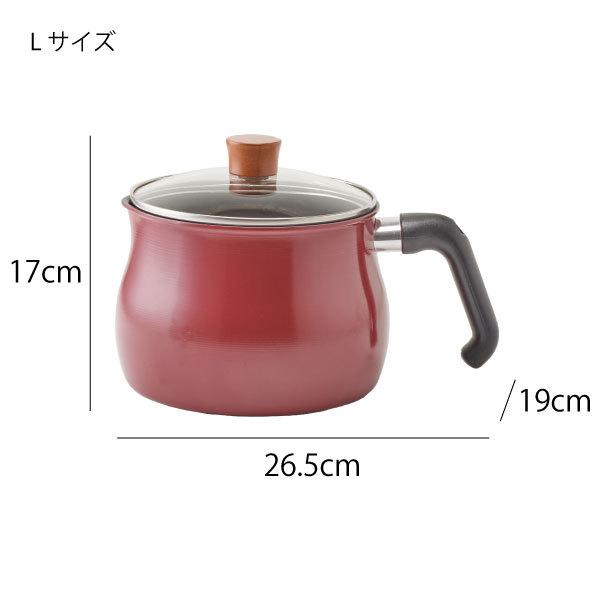 ToMay 片手鍋 約16cm おしゃれ 軽い フッ素加工 ガラス蓋 ガス火 北欧