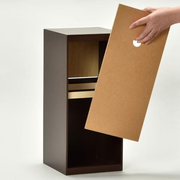 ゴミ箱 おしゃれ 木製 小さい フロントオープン ダストボックス 日本製 DOORS mini｜monogallery｜11