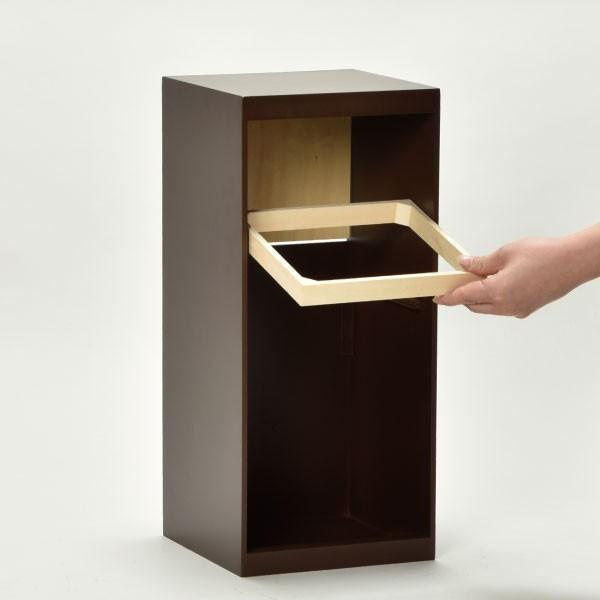ゴミ箱 おしゃれ 木製 小さい フロントオープン ダストボックス 日本製 DOORS mini｜monogallery｜12