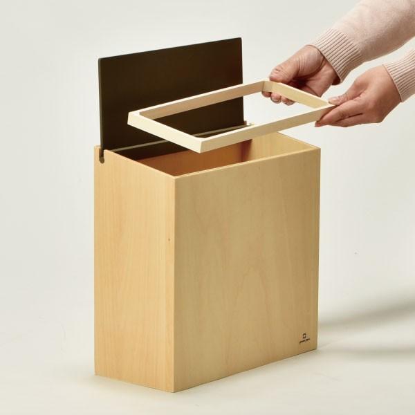ヤマト工芸 ゴミ箱 ふた付き 木製 ダストボックス おしゃれ スリム