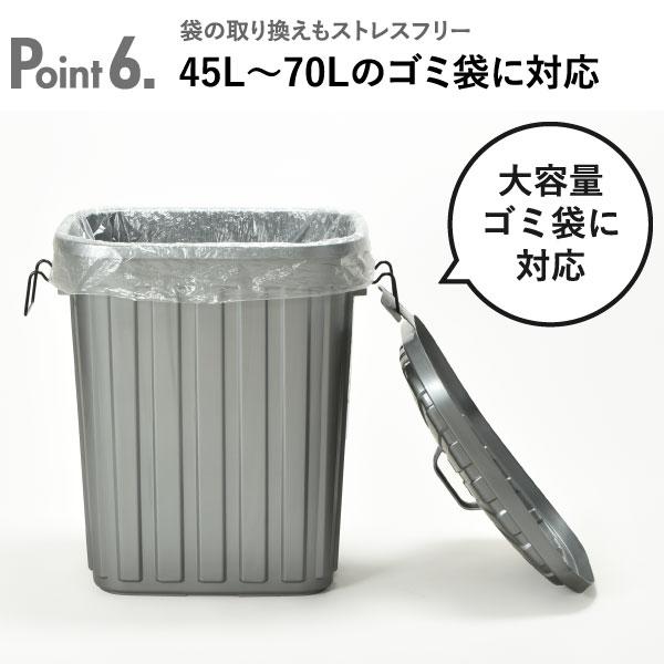 ゴミ箱 おしゃれ 分別 屋外 ダストボックス 蓋付き アウトドア 大容量 45リットル キッチン 生ゴミ用 軽量 中身見えない 屋外ダストボックス 60L 2個セット_20