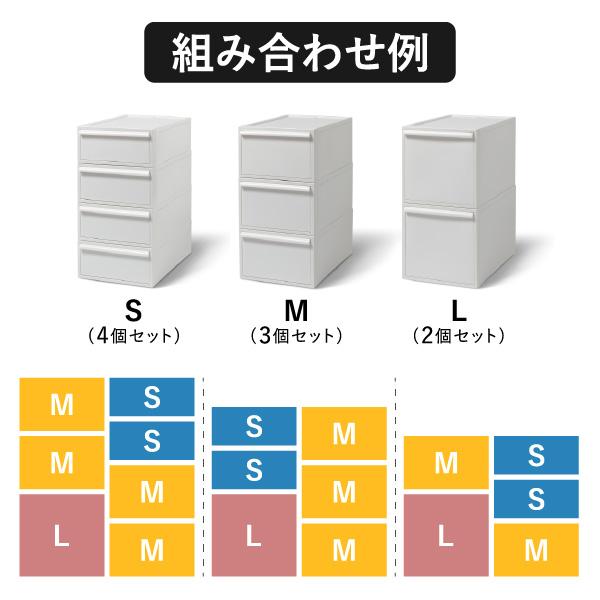 ライクイット収納　天板３枚セット Like-it（ライクイット） 収納ケース 天板付き 同色3個セット 引き出し