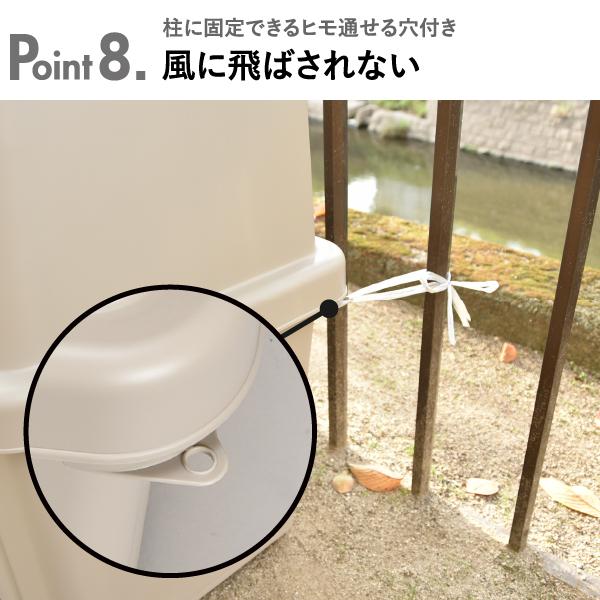 屋外収納ボックス ゴミ箱 大容量 大型 おしゃれ ダストボックス 分別 スリム 蓋付き 分別ゴミ箱 ゴミ箱 収納 屋外大型収納コンテナ 仕切り付き ベージュ 220L_13
