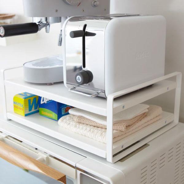 tower レンジ上ラック おしゃれ 2段 レンジラック スリム キッチン