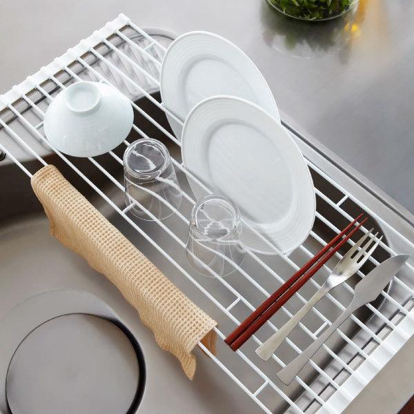 大注目 水切りラック おしゃれ 水切りトレー 水切りマット 水切りかご カゴ 折りたたみ コンパクト シンク上 山崎実業 折り畳み水切りラック L タワー Tower Materialworldblog Com