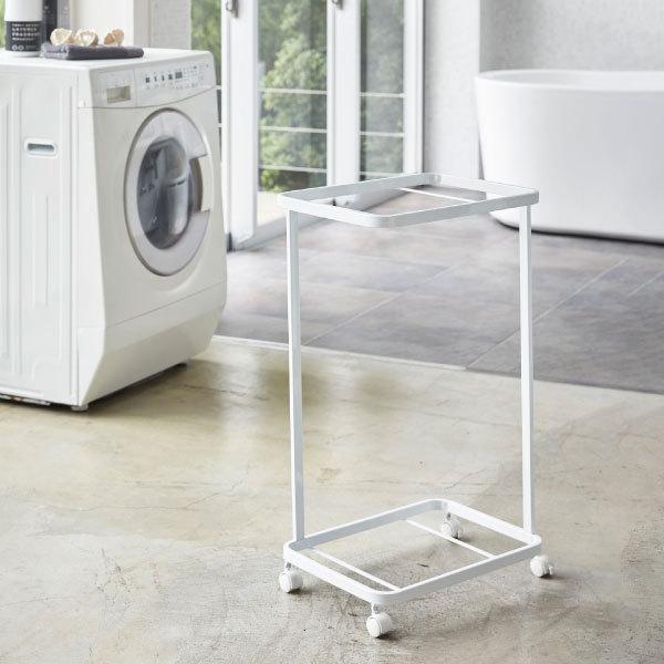 tower ランドリーワゴン　ホワイト tower ランドリーワゴン おしゃれ スリム キャスター 奥行30cm 収納