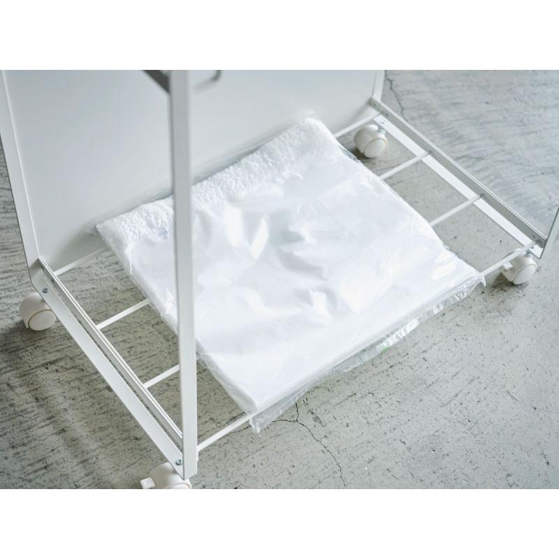 ゴミ箱 おしゃれ 分別 ゴミ袋ホルダー レジ袋スタンド キャスター付き ダストボックス キッチン スリム 山崎実業 tower 目隠し分別ダストワゴン タワー 3分別 | tower | 16