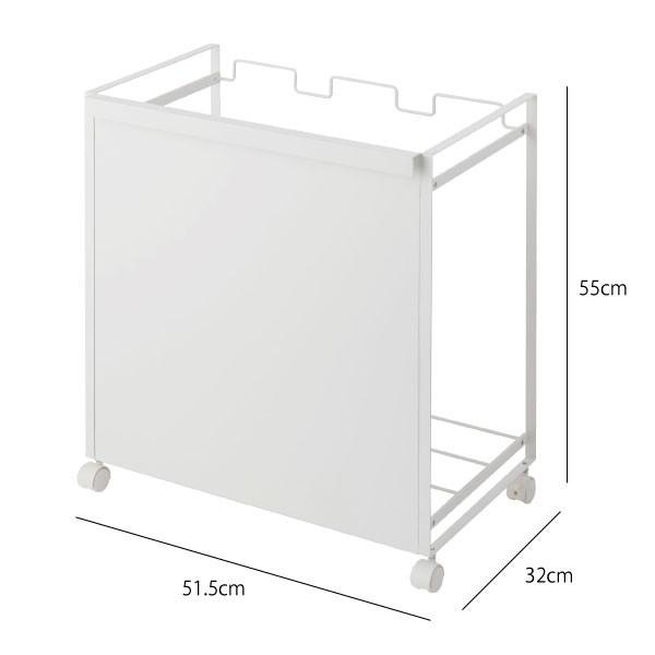 ゴミ箱 分別 スリム キッチン レジ袋 おしゃれ 山崎実業 目隠し分別ダストワゴン タワー 3分別｜monogallery｜09