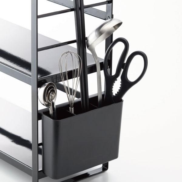 tower キッチンラック スリム 3段 キッチン収納 小物収納 調味料