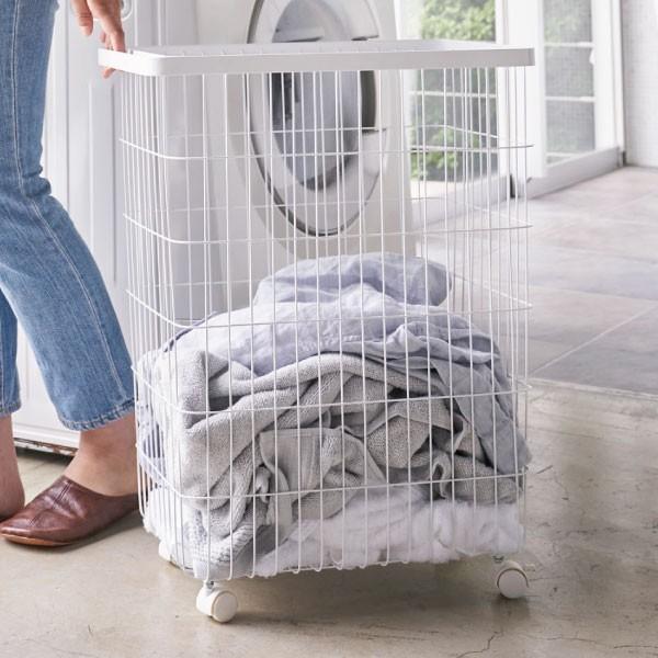 tower ランドリーバスケット タワー キャスター付き ランドリー