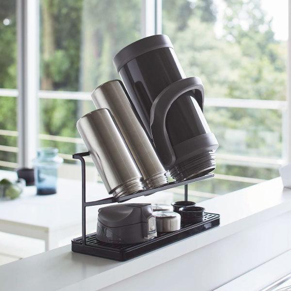 tower 水切りラック 水筒 水切りトレー スタンド マグボトル 乾燥