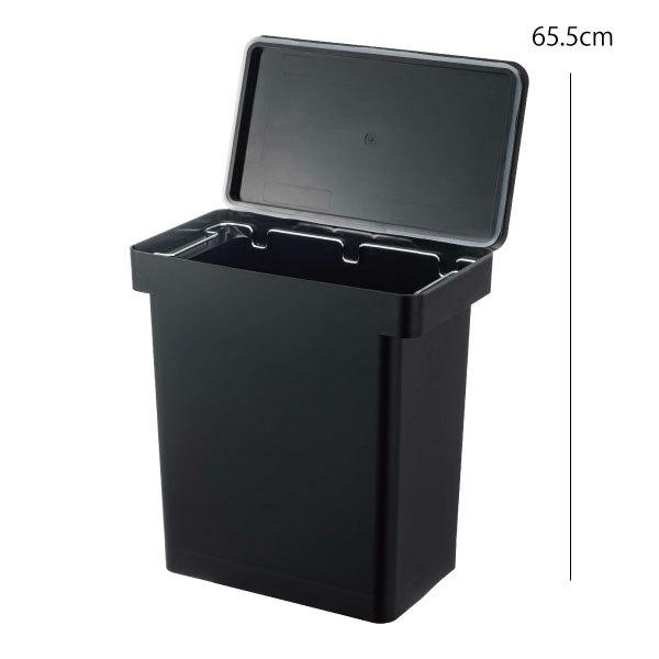 tower ブラック ごみ箱 キャスター付き tower 山崎実業 ゴミ箱 タワー フタなし 目隠し 分別 ダスト