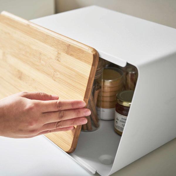 ブレッドケース おしゃれ 北欧 パンケース ブレッドボックス キッチン収納 収納ボックス 新作製品 世界最高品質人気 白 タワー Tower 蓋が外せるブレッドケース 山崎実業 調味料ラック 黒