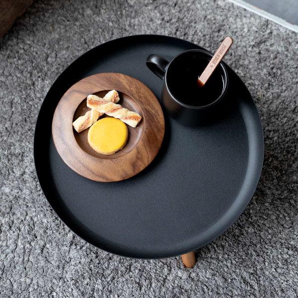 山崎実業 ラウンドトレー インテリアトレイ サイドテーブル