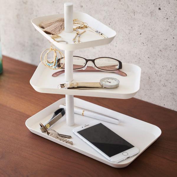 tower アクセサリートレイ おしゃれ 3段 収納トレー 小物入れ