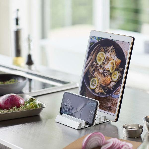 tower タブレットスタンド スマホスタンド タブレット収納 卓上 アルミ