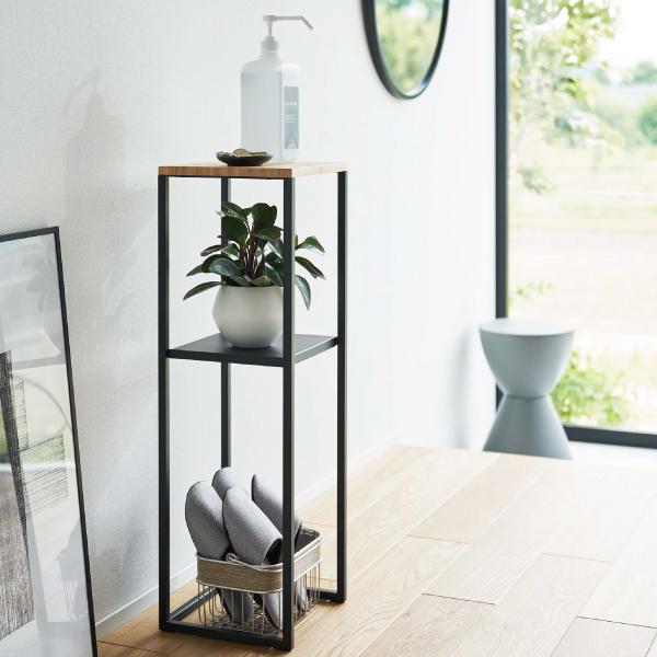 tower スチールラック スリム 卓上加湿器用 2段 幅25cm 収納ラック