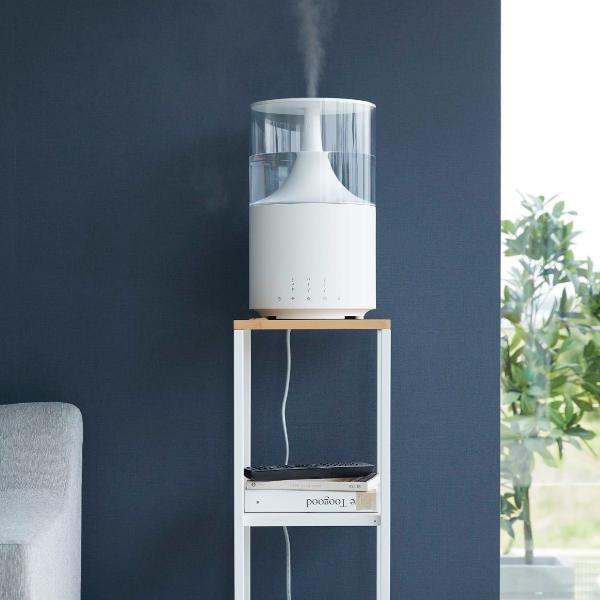 tower スチールラック スリム 卓上加湿器用 2段 幅25cm 収納