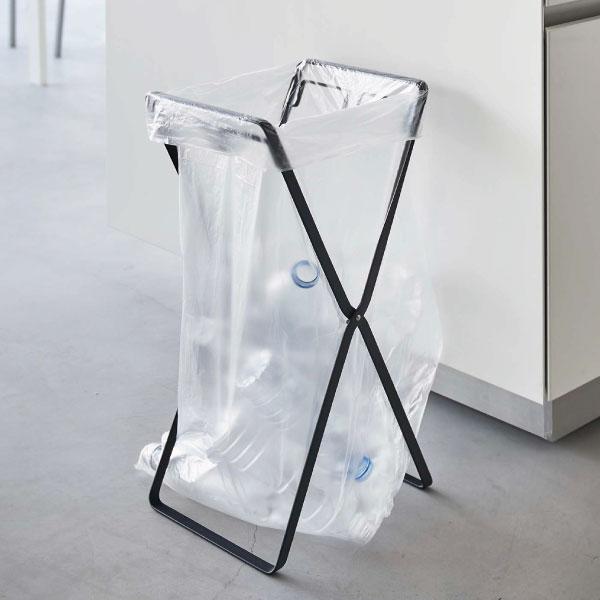 ゴミ箱 おしゃれ 30リットル 分別 折り畳み フレーム タワーシリーズ 公式 ダストボックス 山崎実業 レジ袋2連＆30Lゴミ袋スタンド タワー tower | tower | 12