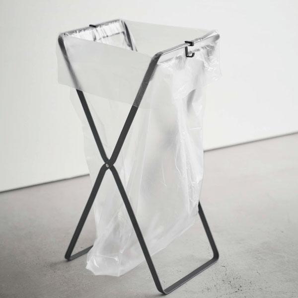 ゴミ箱 おしゃれ 30リットル 分別 折り畳み フレーム タワーシリーズ 公式 ダストボックス 山崎実業 レジ袋2連＆30Lゴミ袋スタンド タワー tower | tower | 17