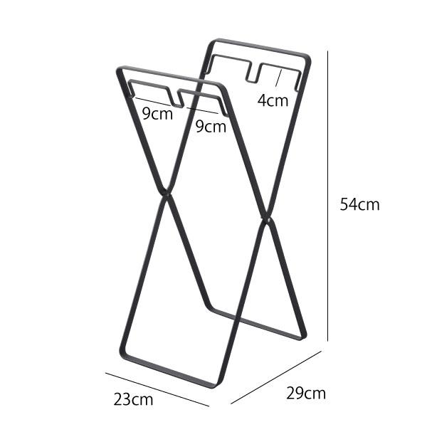 ゴミ箱 おしゃれ 30リットル 分別 折り畳み フレーム タワーシリーズ 公式 ダストボックス 山崎実業 レジ袋2連＆30Lゴミ袋スタンド タワー tower | tower | 19