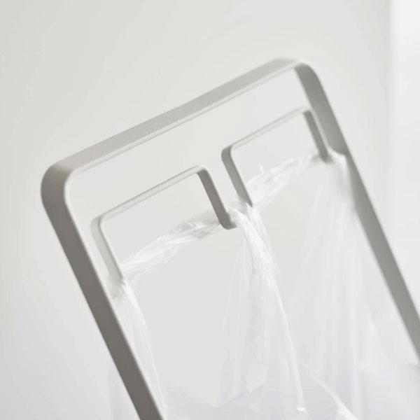 ゴミ箱 おしゃれ 30リットル 分別 折り畳み フレーム タワーシリーズ 公式 ダストボックス 山崎実業 レジ袋2連＆30Lゴミ袋スタンド タワー tower | tower | 05