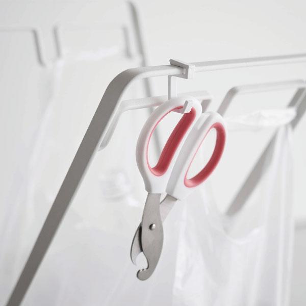 ゴミ箱 おしゃれ 30リットル 分別 折り畳み フレーム タワーシリーズ 公式 ダストボックス 山崎実業 レジ袋2連＆30Lゴミ袋スタンド タワー tower | tower | 09