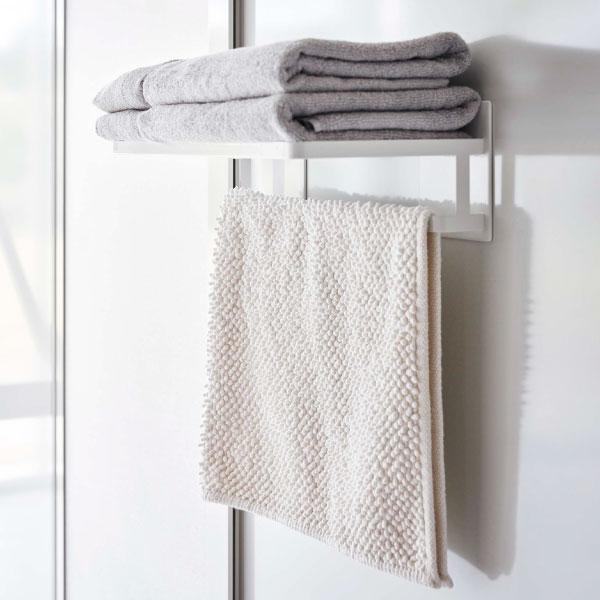 tower 浴室収納 タオルラック おしゃれ 収納棚 バスグッズ スリム 壁面