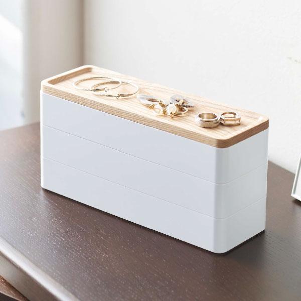 tower アクセサリーケース 天然木製 おしゃれ 小分けケース 大容量
