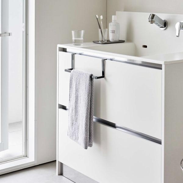 tower バスタオルハンガー おしゃれ 壁付け 洗面所 ドア 引き出し バス