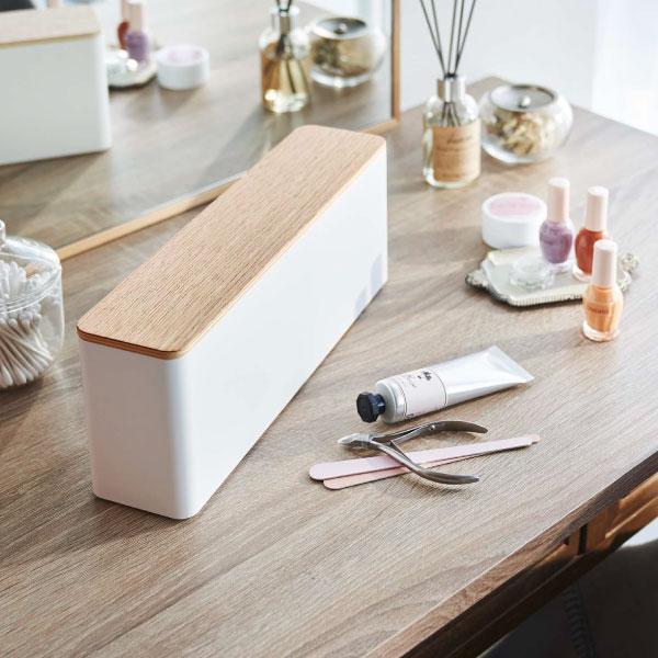 山崎実業 コスメボックス 大容量 おしゃれ 収納ボックス マニキュア