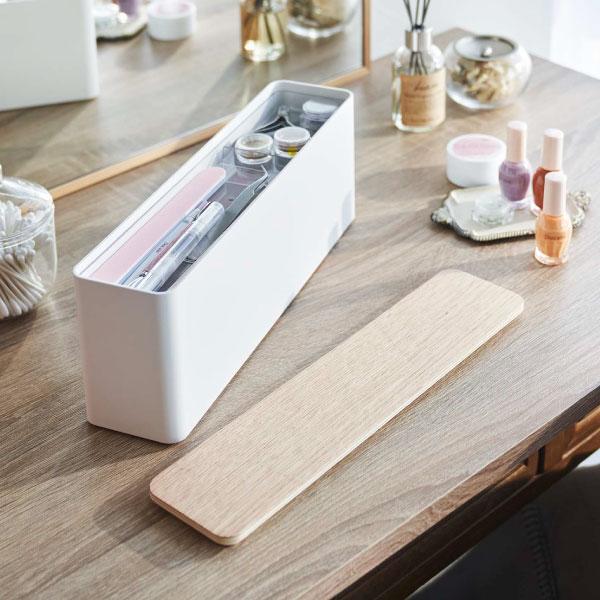 山崎実業 コスメボックス 大容量 おしゃれ 収納ボックス マニキュア