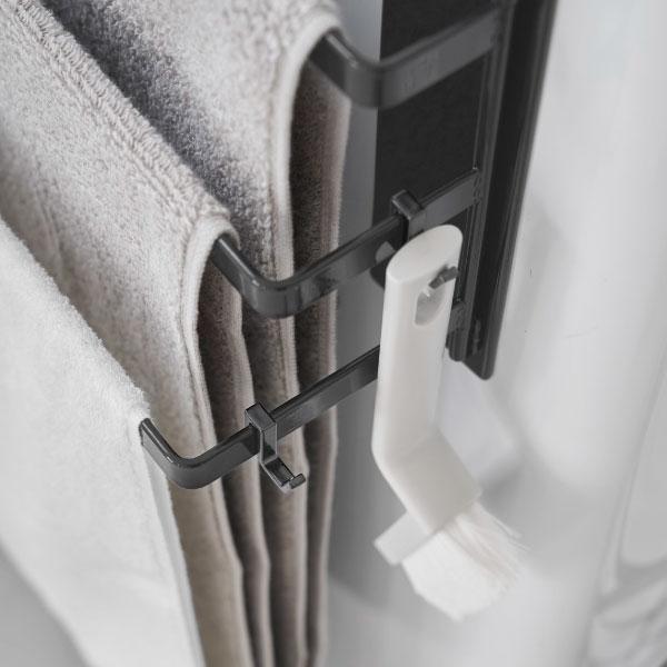 tower タオルハンガー おしゃれ 壁付け 洗面所 タオル掛け 壁傷付け