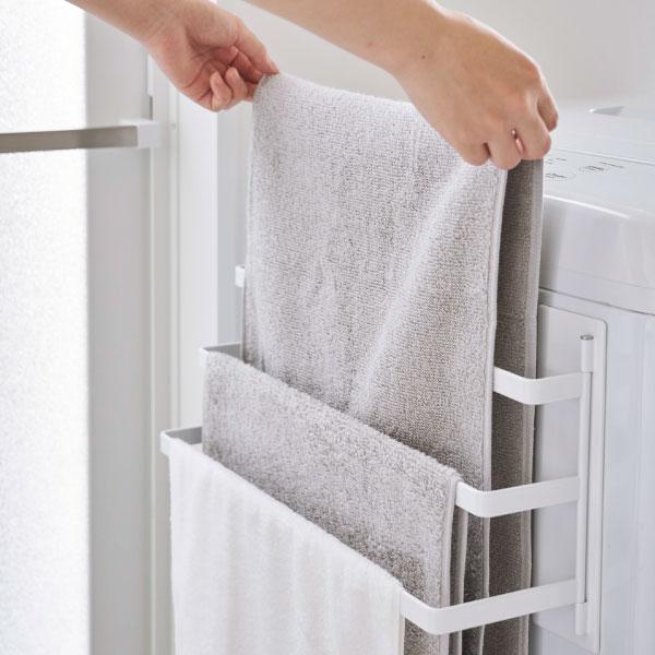 tower タオルハンガー おしゃれ 壁付け 洗面所 タオル掛け 壁傷付け