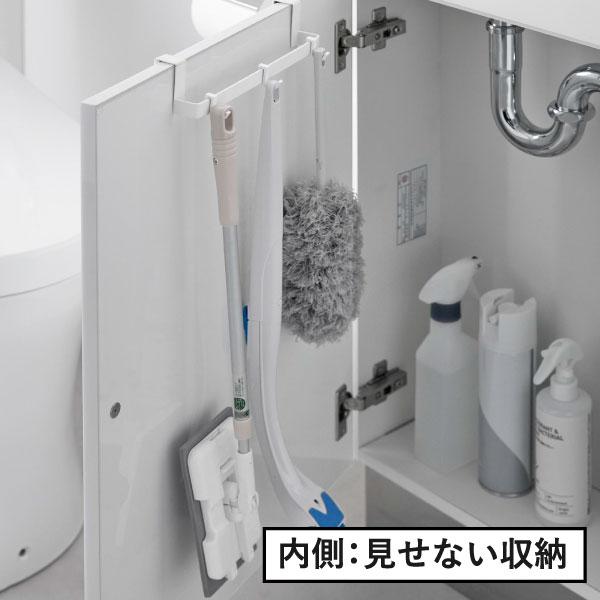 tower トイレ収納 スリム ラック おしゃれ 白 黒 浮かせる フック 吊り