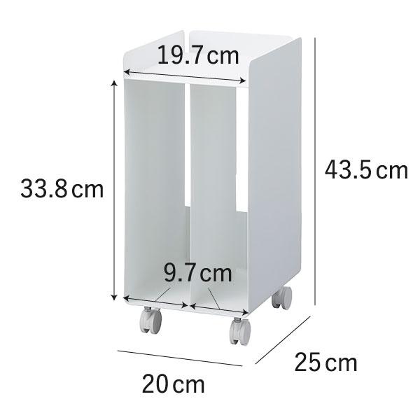 キャスター付きワゴン 2段 おしゃれ スリム 天板付き ミニ 収納ラック リビング インテリア雑貨 公式 北欧 山崎実業 ピアノ下楽譜収納ワゴン タワー tower｜monogallery｜23